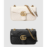 5위 [유명유튜버가 반한제품]영상 Gucci 구찌 마몬트 마틀라세 백 화이트,블랙 & 미니,스몰,미디움 443497