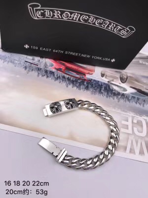 CHROME HEARTS 크롬하츠 남녀공용 925실버 쌍십자 팔찌 16~22cm