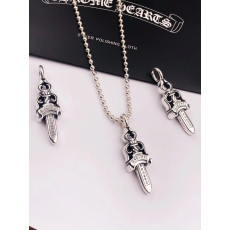 CHROME HEARTS 크롬하츠 남녀공용 925실버 대거 목걸이 65cm