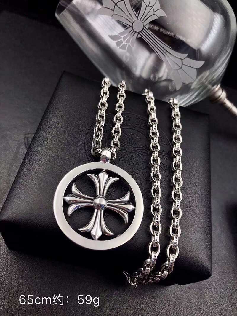 CHROME HEARTS 크롬하츠 남녀공용 925실버 목걸이 65cm (GD목걸이)