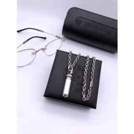 CHROME HEARTS 크롬하츠 남녀공용 925실버 총알 목걸이 65cm