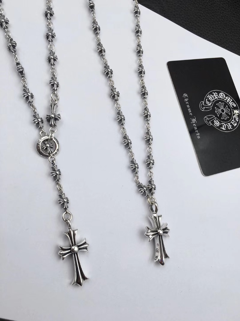 CHROME HEARTS 크롬하츠 남녀공용 925실버 십자 목걸이