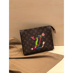 LOUIS VUITTON 루이비통 2020 모노그램 남여공용 클러치백 M47542,LOUB1662 ,26cm,브라운