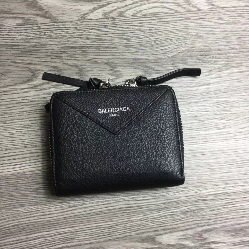 BALENCIAGA 발렌시아가 2020 여성용 파피에르 지퍼월렛 블랙