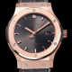HUBLOT 위블로 클레식 퓨전 511.OX.7180.LR 그레이 썬더스트 다이얼 블랙 레더스트랩 오토매틱 무브먼트 hub0213 - Hublot Classic Fusion Daily Watch Simple Classic Type Upgrade 18k Rose Gold Case Grey Sun Dust Dial Black Leather Strap Automatic Movement