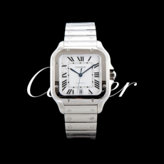 2위 CARTIER 까르띠에 베스트 1:1 제작 산토스 더 까르띠에 시계 라지 39.8mm 오토매틱 화이트다이얼 car1097