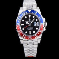 ROLEX 로렉스 GMT 904L스틸 업 지엠티 마스터II 126710BLRO-0001 듀얼 타임 블루/레드 투톤 24시간 회전 베젤 블랙 다이얼 5선 쥬빌리 브레이슬릿 오토매틱 무브먼트 rol0674