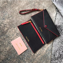 MIUMIU 미우미우 마드라스 가죽지갑 3COLOR