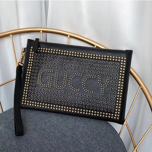GUCCI 구찌 프린트 가죽 파우치 510489