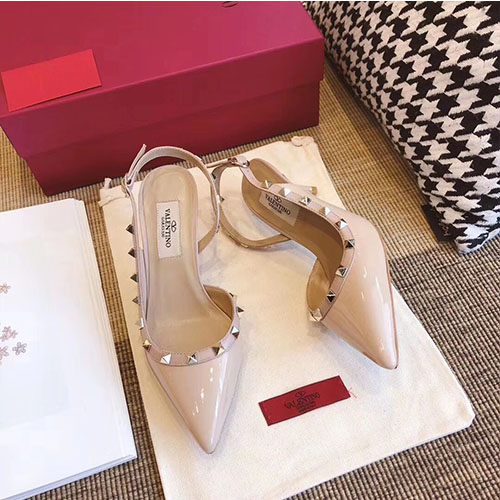 VALENTINO 발렌티노 락스터드 슬링백 힐 6.5cm M1350-2