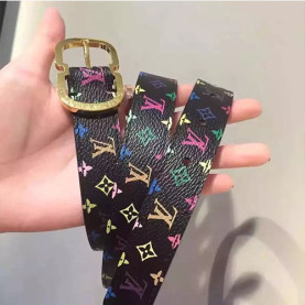 LOUIS VUITTON 루이비통 미니 멀티컬러 모노그램 벨트 25mm M9586W-1