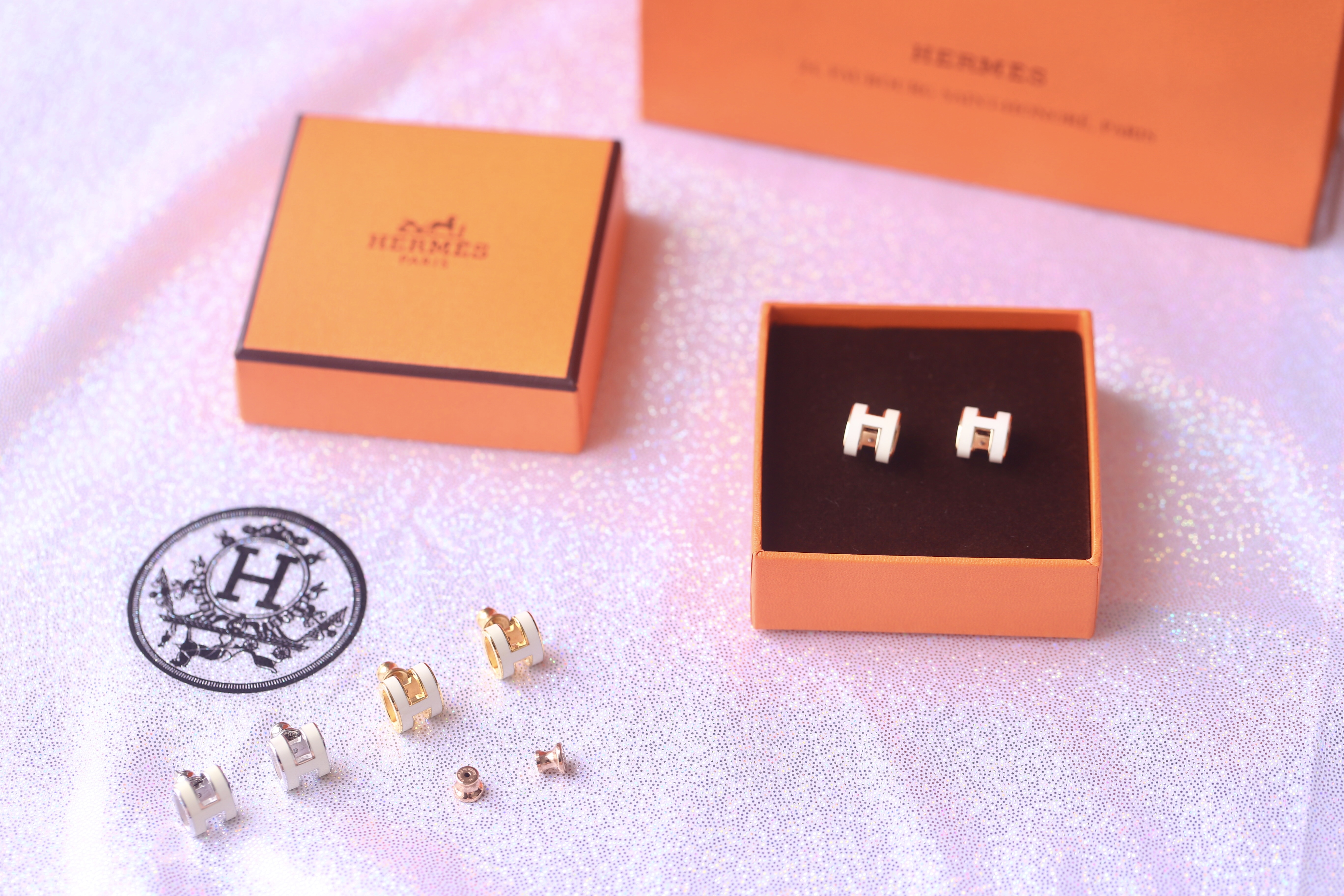 HERMES 에르메스 H 귀걸이