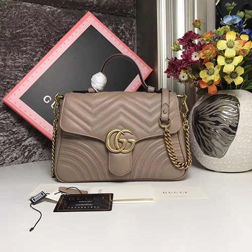 GUCCI 구찌 GG마몽 마틀라세 탑 핸들 신상 498110