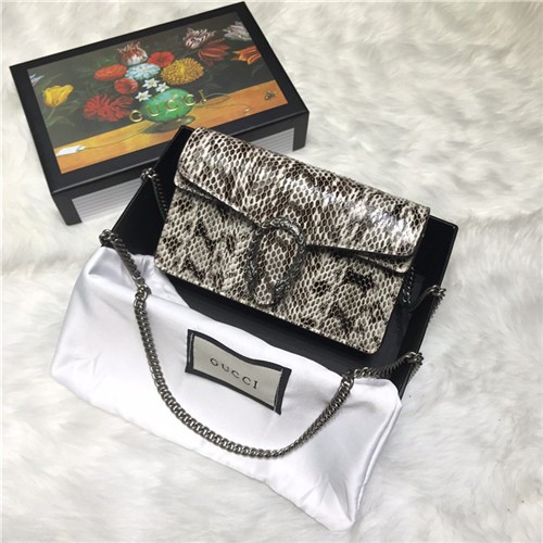 GUCCI 구찌 미니 뱀가죽 체인 숄더백 476432 신상