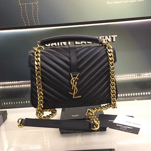SAINT LAURENT 생로랑 사첼백 골드 토트&숄더 24CM Y87105-4