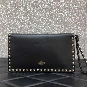VALENTNIO 발렌티노 락스터드 스트랩 플랩 클러치백 B0399-3