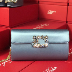 ROGER VIVIER 로저비비에 플라워 새틴 클러치&숄더 24CM R30599