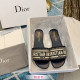 DIOR 디올 슬리퍼 네이비 봄신상 (250사이즈 주문제작)
