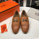 HERMES 에르메스 단화 브라운