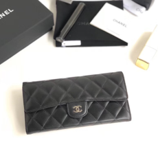 CHANEL 샤넬 장지갑 은장 AS5009