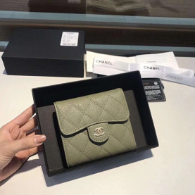 CHANEL 샤넬 캐비어 반지갑 AS87005