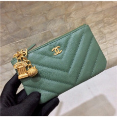CHANEL 샤넬 캐비어 금장 동전지갑 AS1010-2