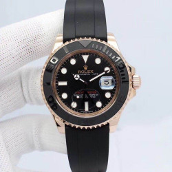 ROLEX 로렉스 1:1 제작 베스트 에디션 요트마스터 116655 블랙 세라믹 베젤 블랙 다이얼 러버스트랩 오토매틱 무브먼트 rol0461