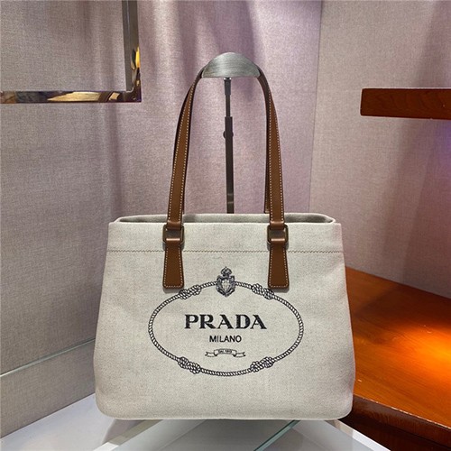 PRADA 프라다 린넨 블랜드 토트백 1BG356 2COLOR