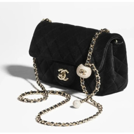 CHANEL 샤넬 골드볼 쁘띠삭 미니 플랩백 18CM AS1786