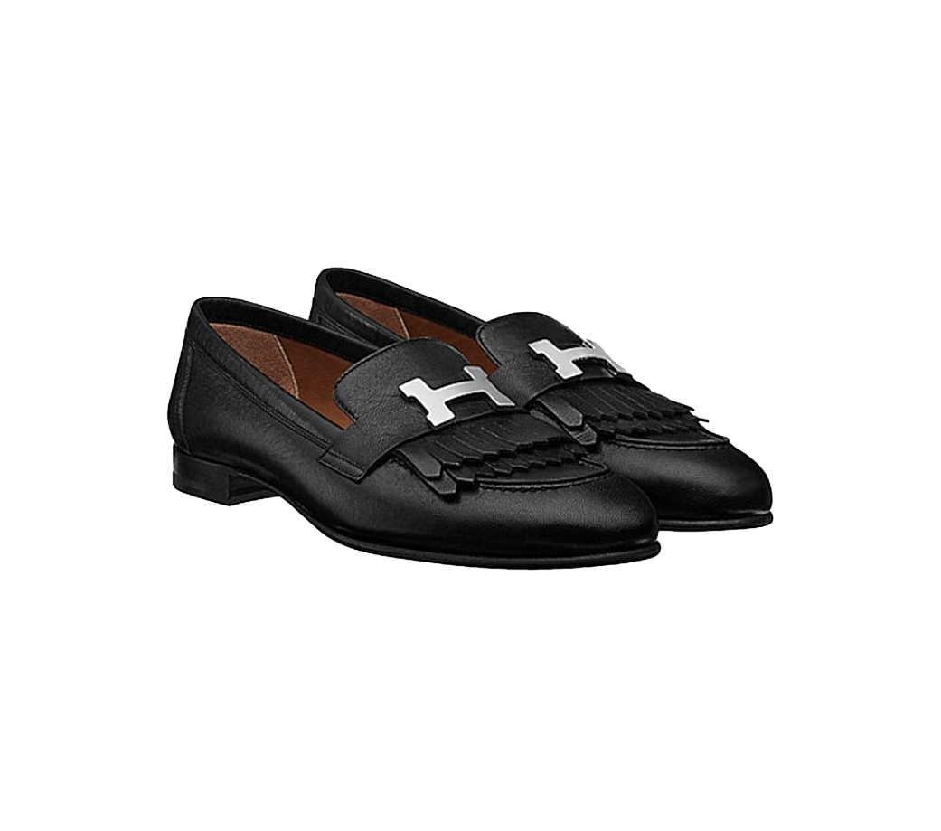 HERMES 에르메스 H 튈르리 블로퍼 단화 블랙