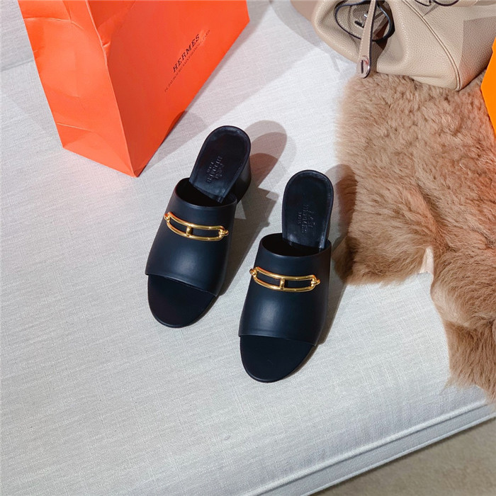 HERMES 에르메스 여성용 뮬 슬리퍼 (굽높이6CM) H47331-2 3COLOR