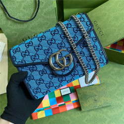 GUCCI 구찌 마몬트 마틀라세 멀티컬러 미니 체인백 474575