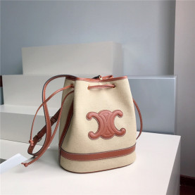 CELINE 셀린느 슈 마린 트리오페 캔버스 버킷백 C84330
