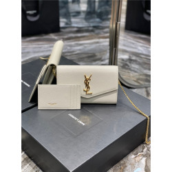 SAINT LAURENT 생로랑 업타운 엔벨로프 체인 지갑 607788