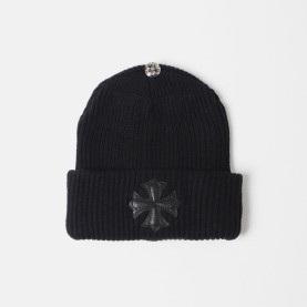 CHROME HEARTS 크롬하츠 크로스레더패치 비니