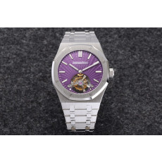 AUDEMARS PIGUET 오데마피게 로얄오크 뚜르비옹 스틸 퍼플다이얼