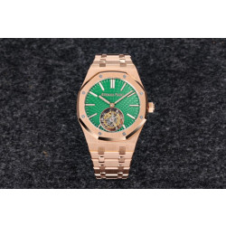AUDEMARS PIGUET 오데마피게 로얄오크 플라잉 뚜르비옹 로즈골드 그린다이얼