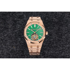 AUDEMARS PIGUET 오데마피게 로얄오크 플라잉 뚜르비옹 로즈골드 그린다이얼