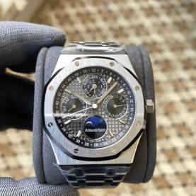 AUDEMARS PIGUET 오데마피게 로얄오크 퍼페추얼 캘린더 그레이 다이얼 26574
