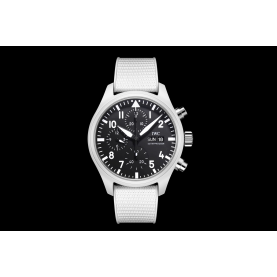 IWC 아이더블유씨 파일럿 탑건 크로노그래프 화이트 블랙다이얼