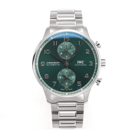 IWC 아이더블유씨 포르투기저 크로노 스틸 그린다이얼