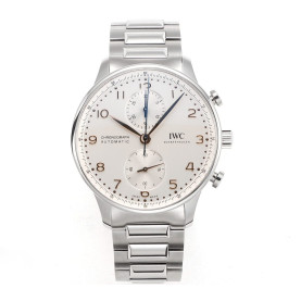 IWC 아이더블유씨 포르투기저 크로노 실버 화이트/로즈골드 다이얼