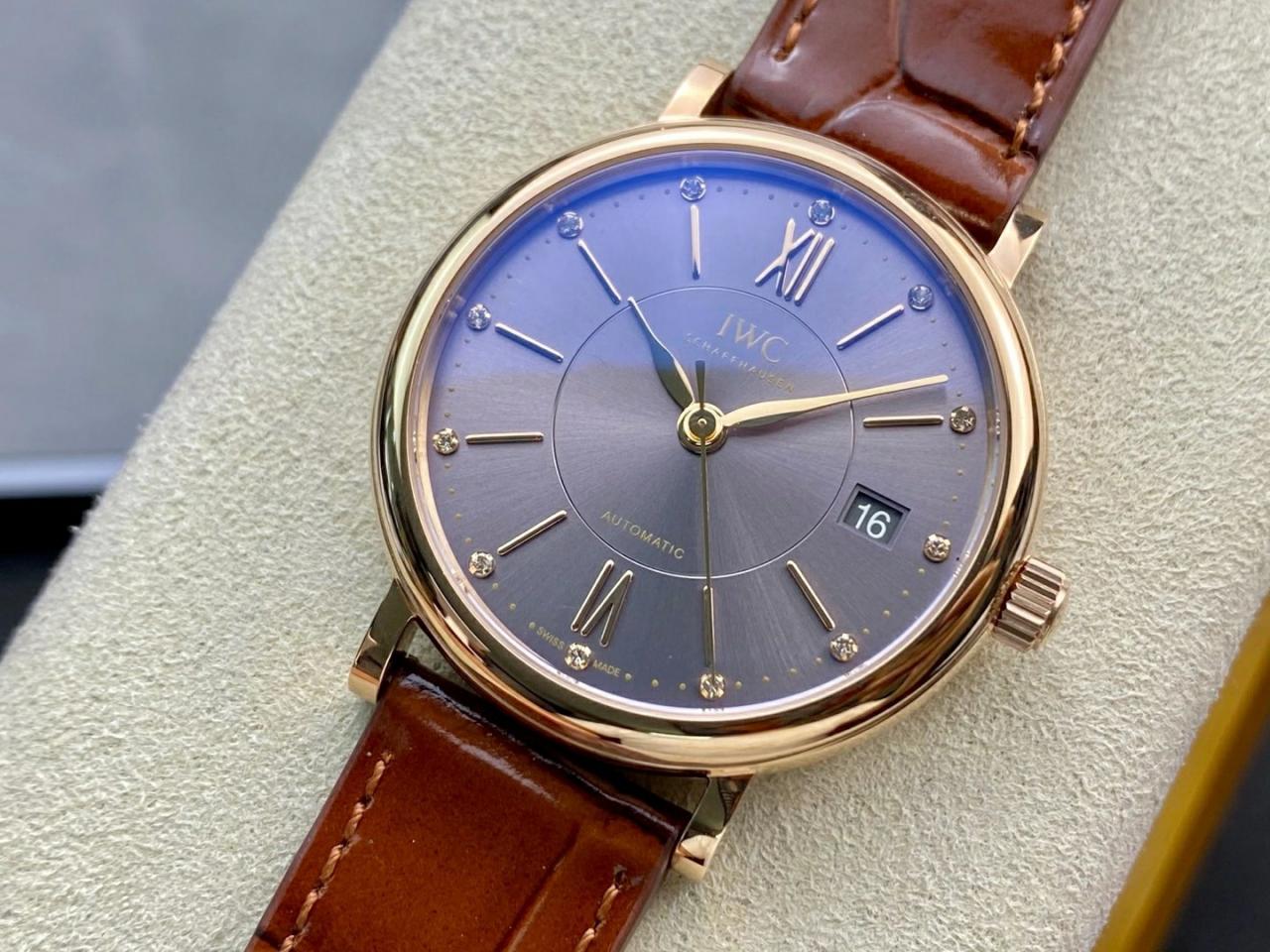 IWC 아이더블유씨 포르토피노 로즈골드 퍼플다이얼