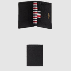 THOM BROWNE 톰브라운 페블 그레인 레더 더블 카드 홀더 MAW021