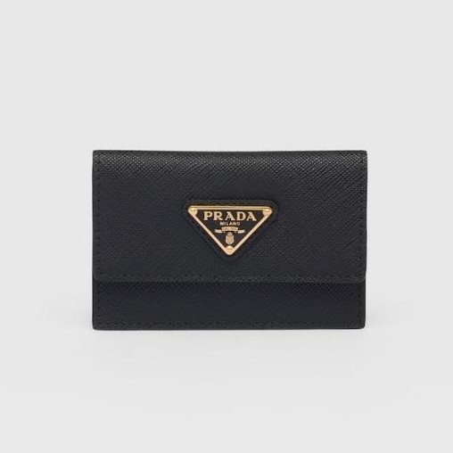 PRADA 프라다 사피아노 가죽 카드 홀더 1MF028 (금장/은장)