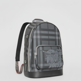 BURBERRY 버버리 런던 체크 배색 가죽 백팩 80051611