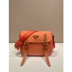PRADA 프라다 삼각 로고 심볼 자수 리나일론 숄더백 1BD383 3COLOR