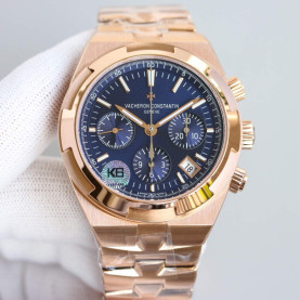 VACHERON CONSTANTIN 바쉐론콘스탄틴 크로노그래프 41mm 핑크 골드 버클 오토매틱 메탈 시계 2color 5500V110R-B952 2COLOR
