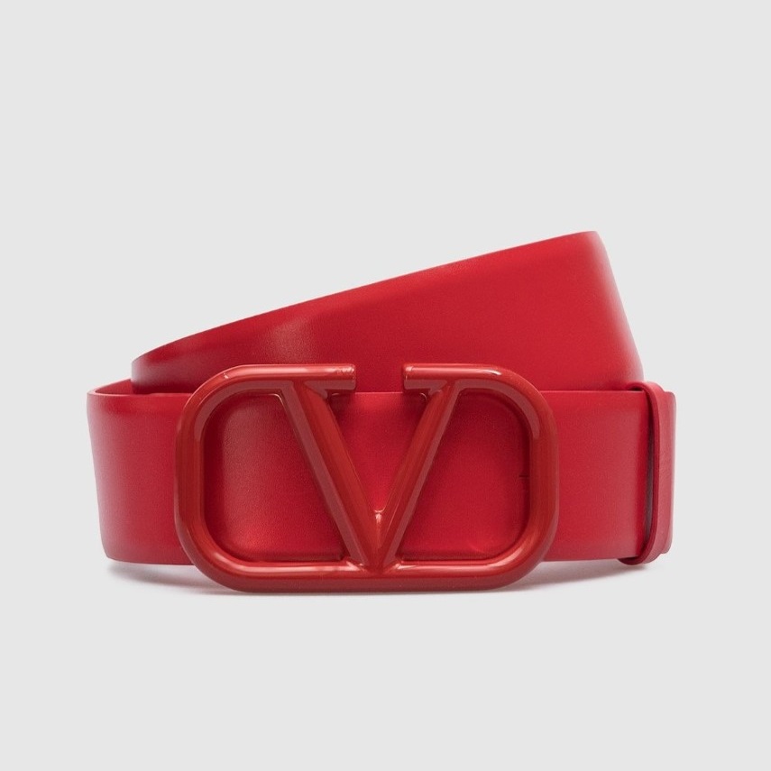 VALENTINO 발렌티노 브이로고 가죽 벨트 (40mm)