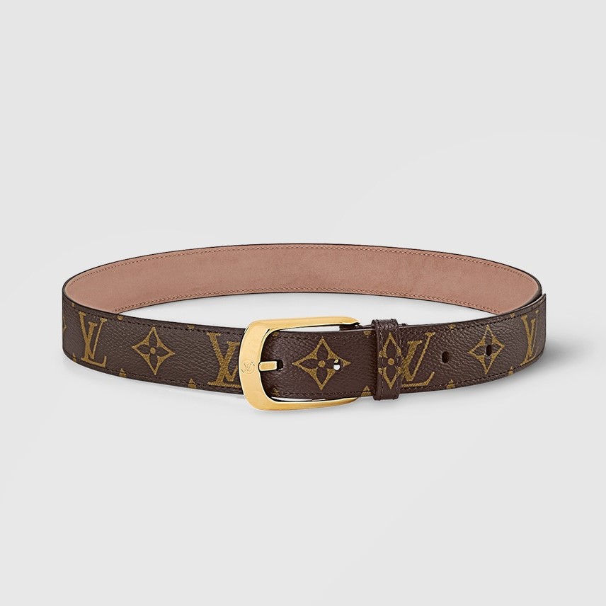LOUIS VUITTON 루이비통 골드 버클 엘립스 모노그램 벨트 M6919U (30mm)